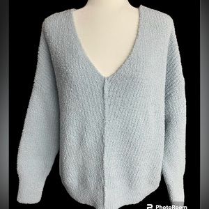 Sincerely Jules Knit Textured V-Neck Oversized Dolman Sleeve Sweater Size Large